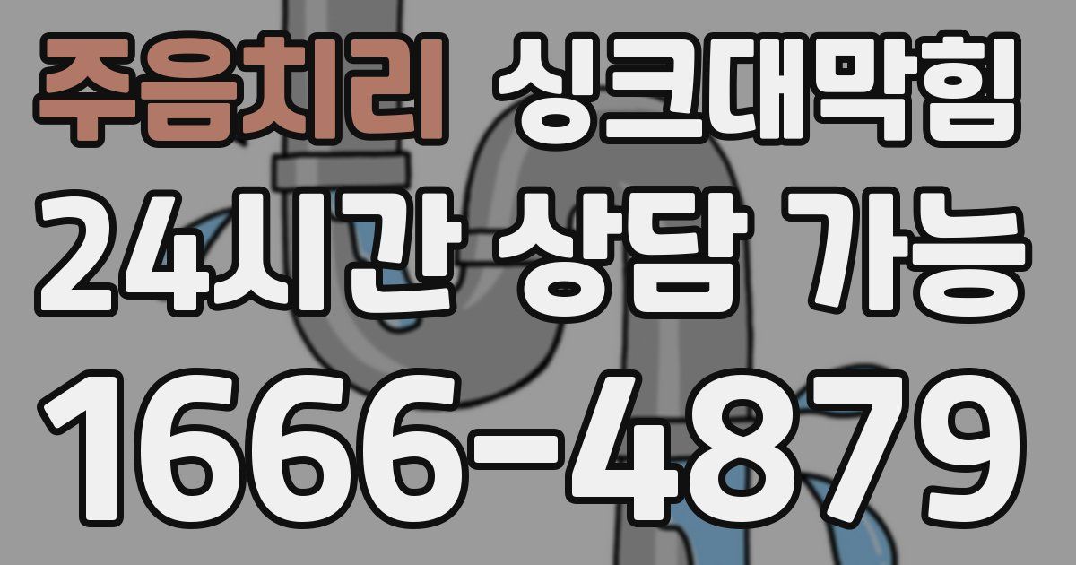 주음치리 싱크대 뚫기