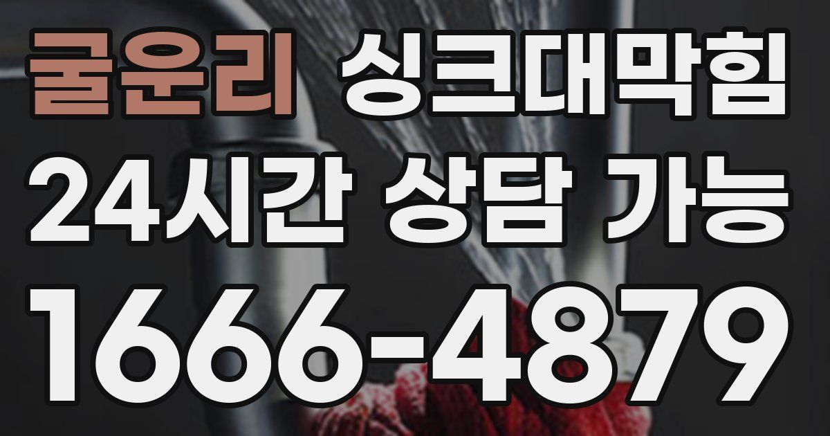 굴운리 싱크대 뚫기