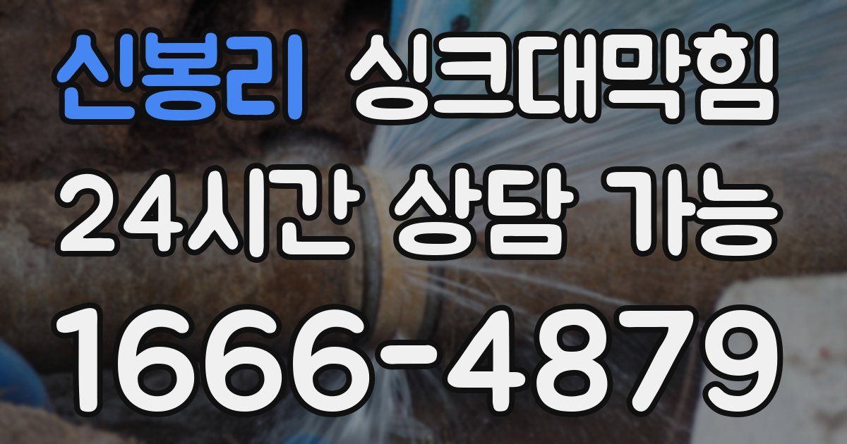 신봉리 싱크대 뚫기