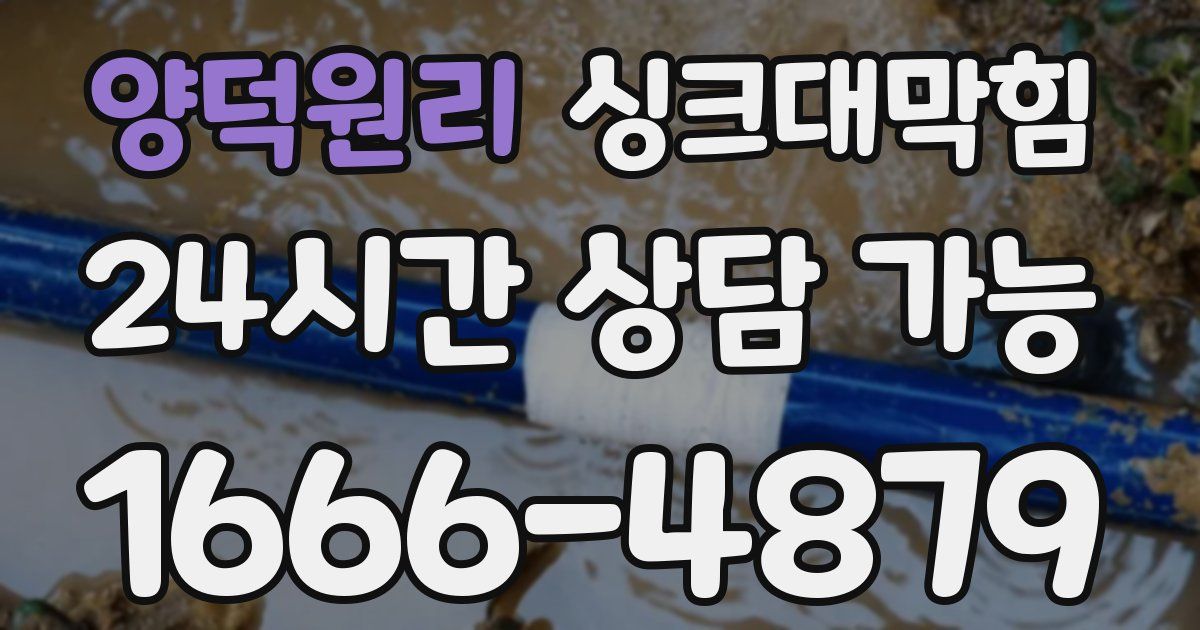 양덕원리 싱크대 뚫기