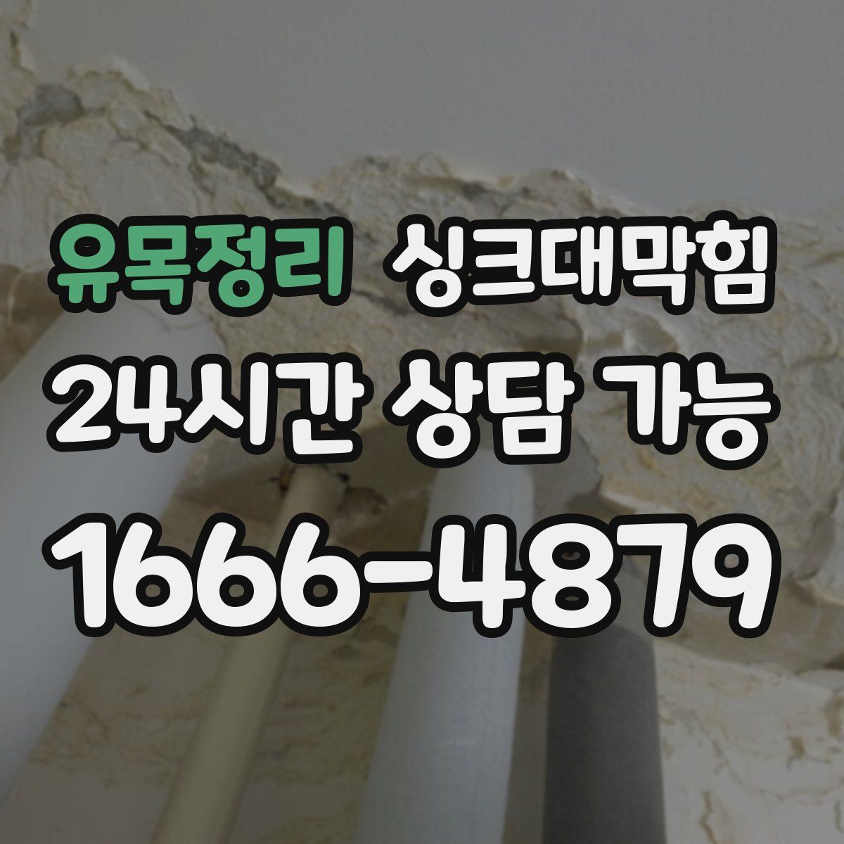 유목정리 싱크대막힘