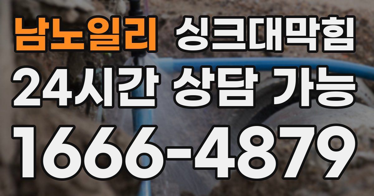 남노일리 싱크대 뚫기
