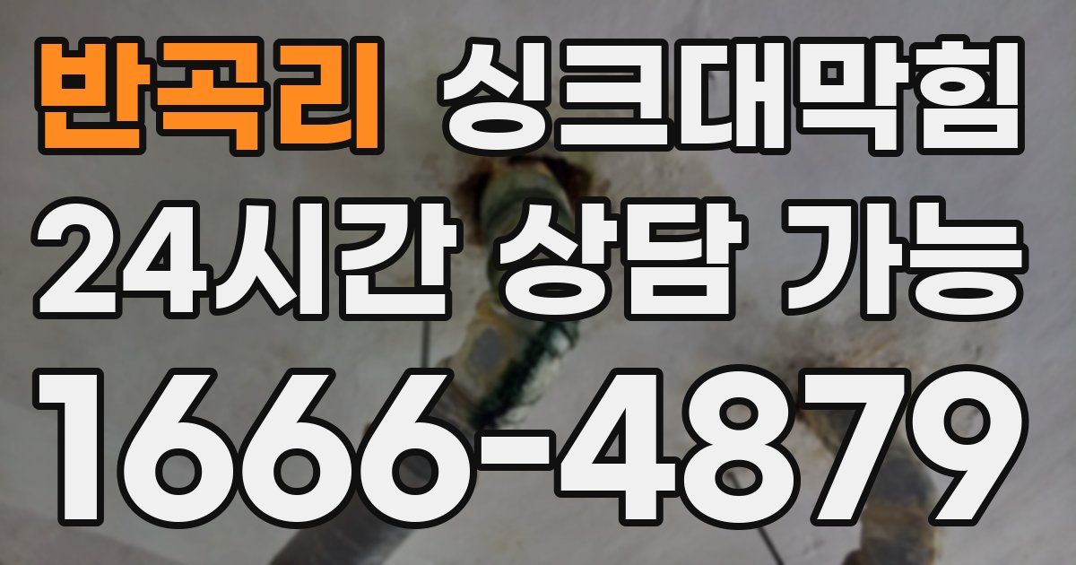 반곡리 싱크대 뚫기
