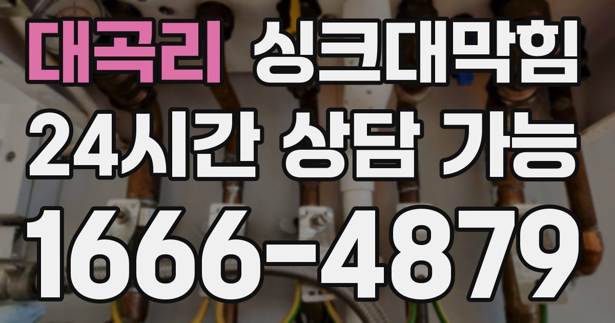 대곡리 싱크대 뚫기