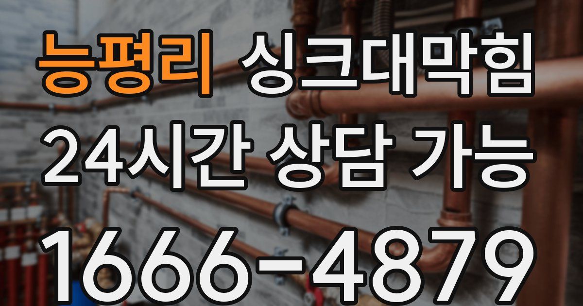 능평리 싱크대 뚫기