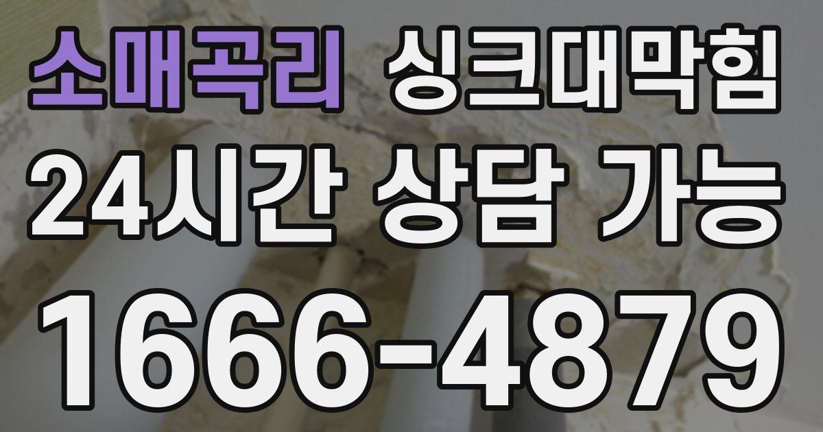 소매곡리 싱크대 뚫기
