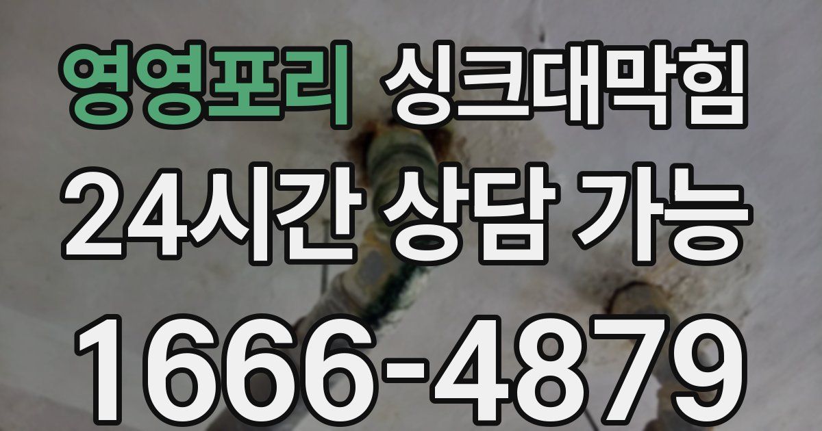 영영포리 싱크대 뚫기