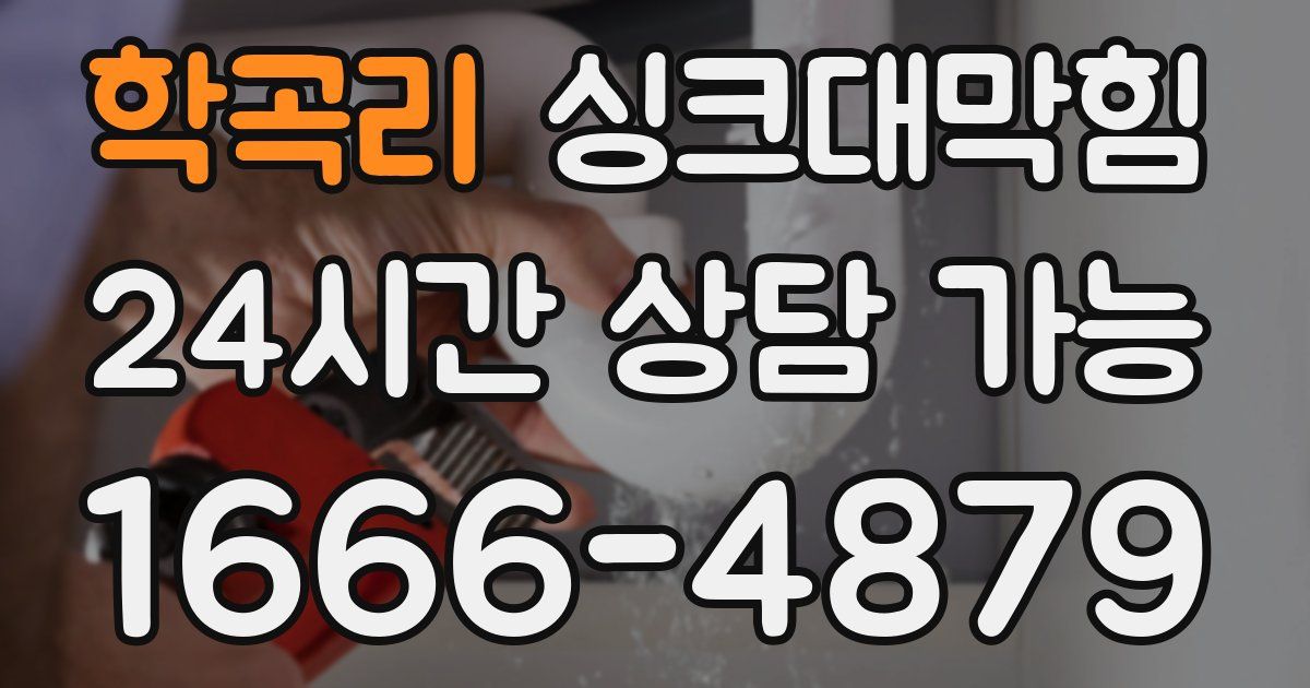 학곡리 싱크대 뚫기
