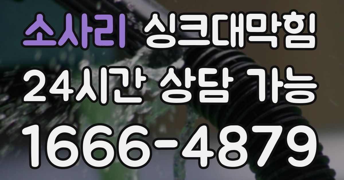 소사리 싱크대 뚫기