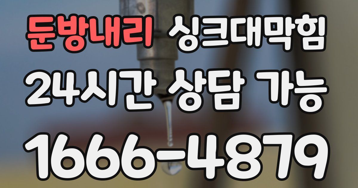 둔방내리 싱크대 뚫기