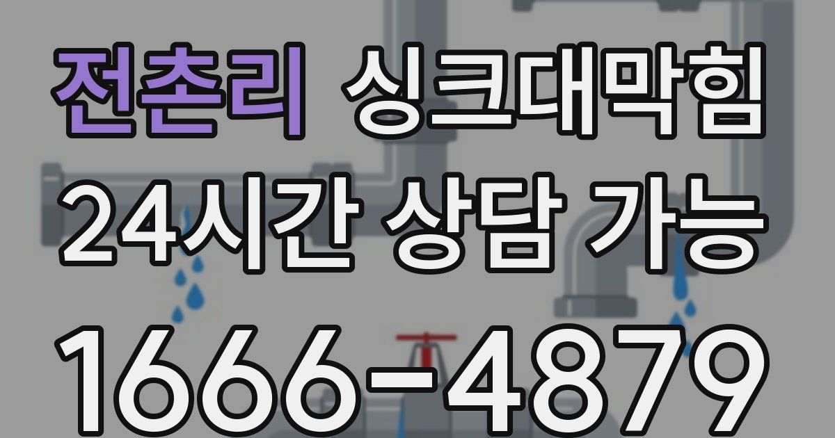 전촌리 싱크대 뚫기