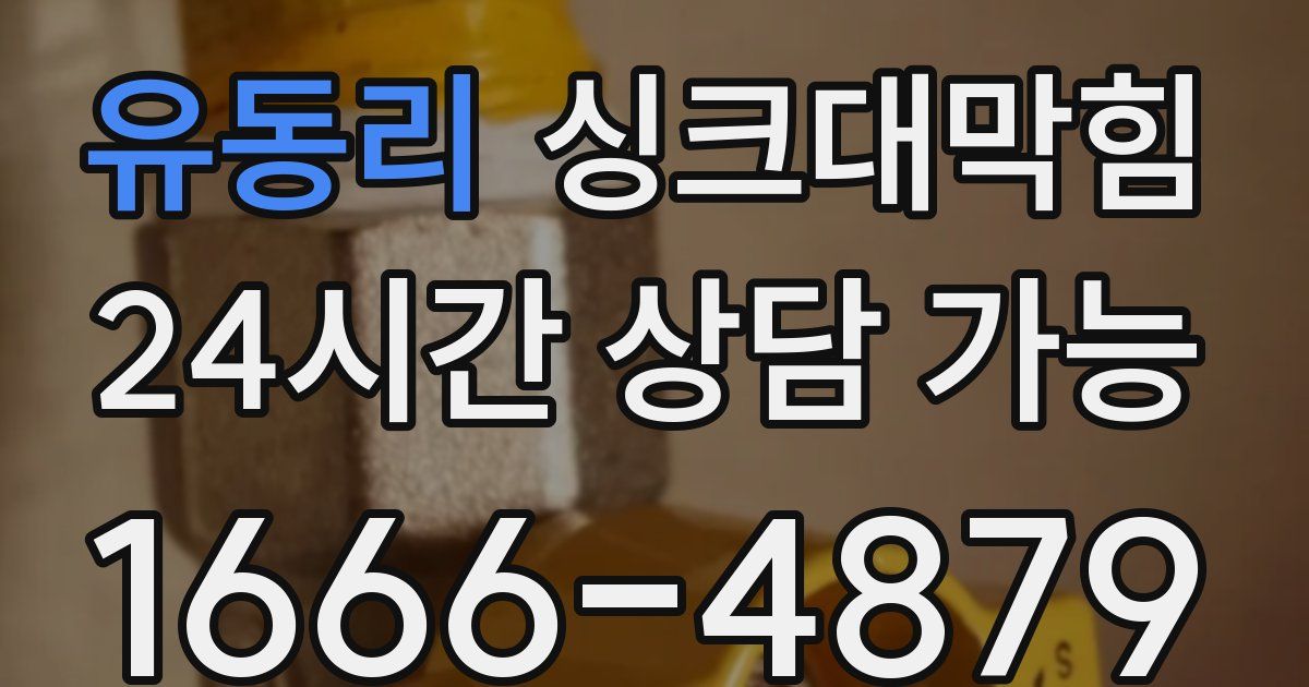 유동리 싱크대 뚫기