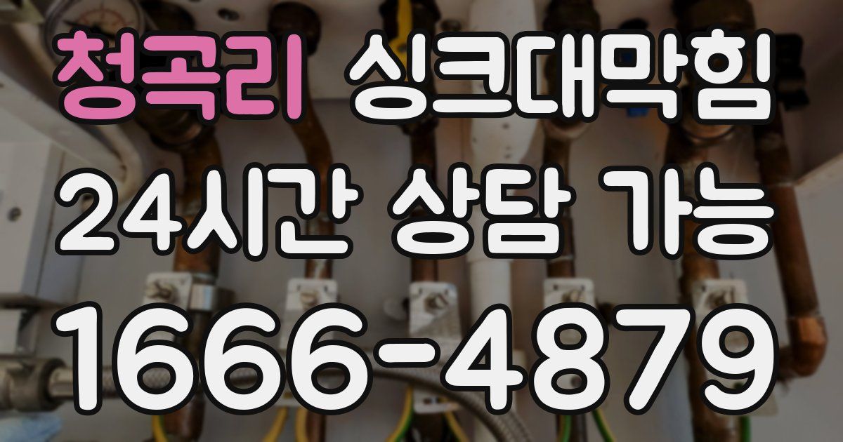 청곡리 싱크대 뚫기