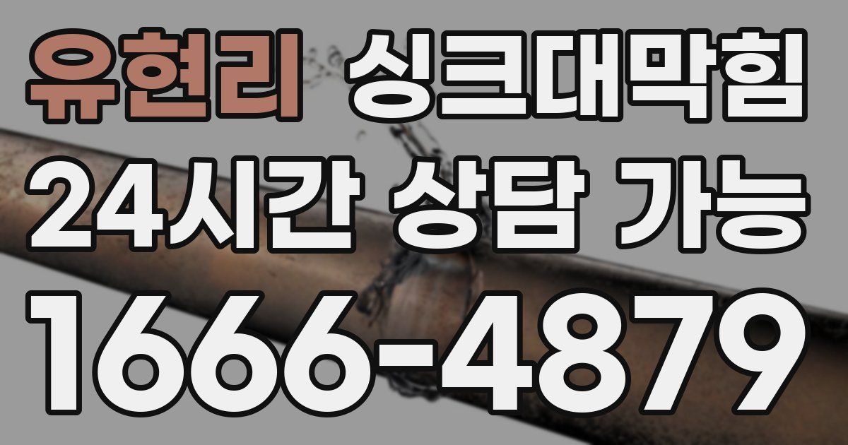 유현리 싱크대 뚫기