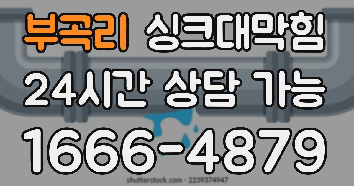 부곡리 싱크대 뚫기