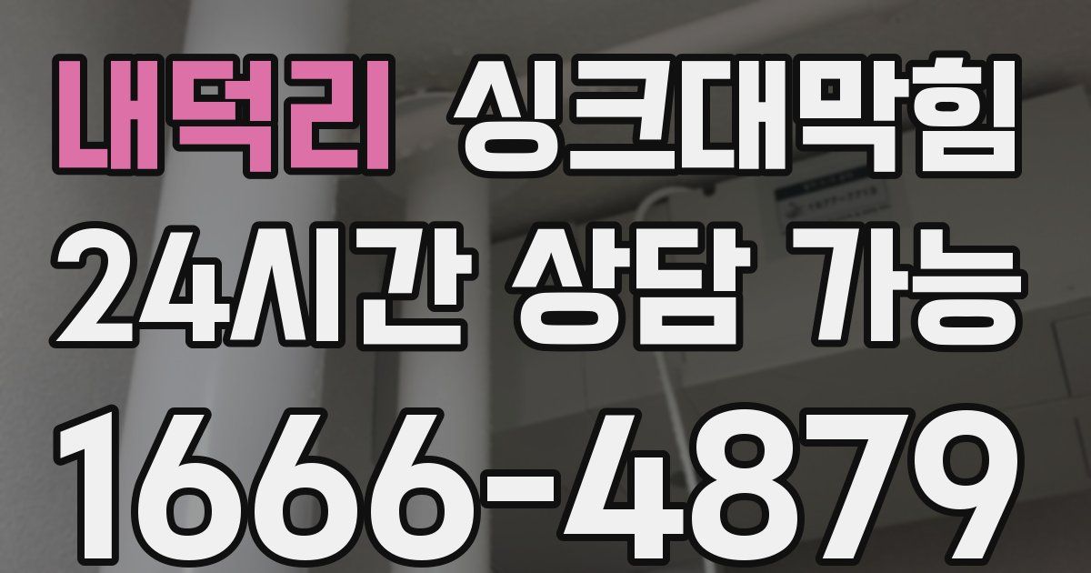 내덕리 싱크대 뚫기