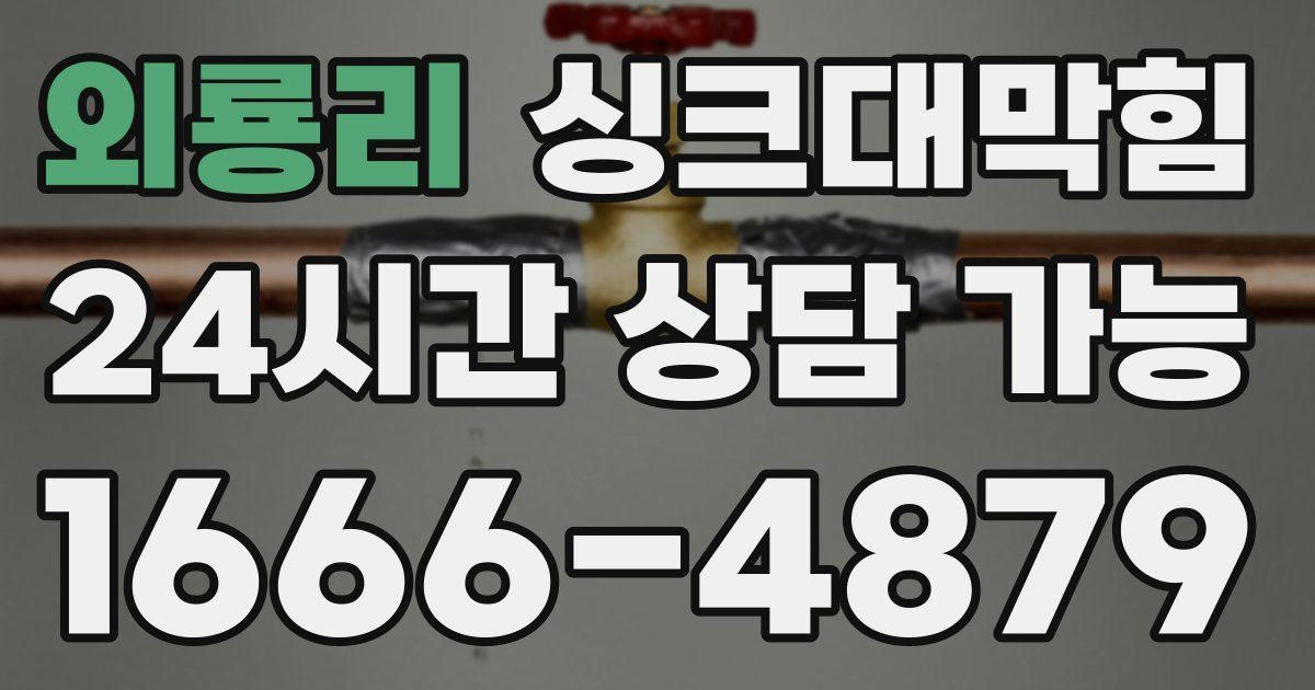 외룡리 싱크대 뚫기