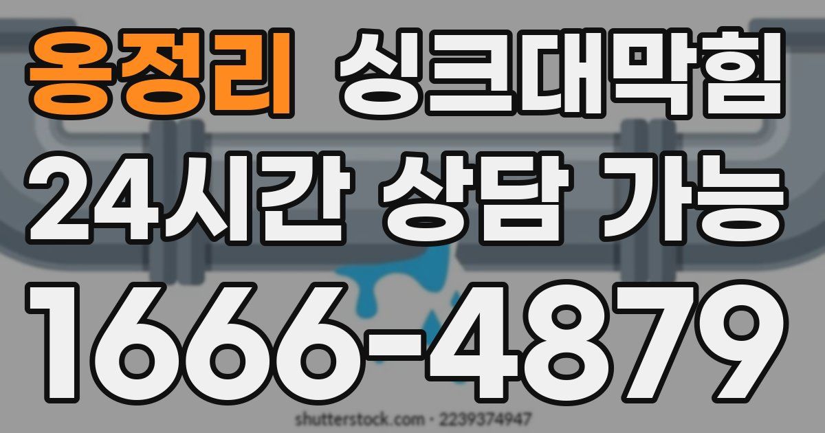 옹정리 싱크대 뚫기