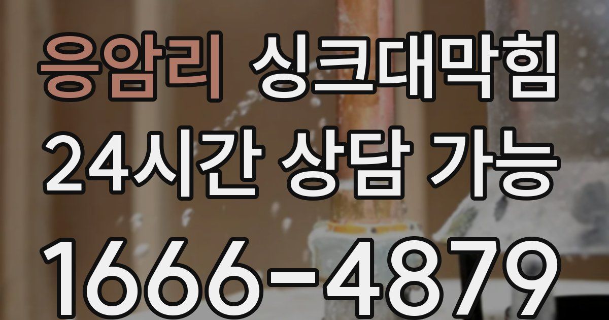 응암리 싱크대 뚫기