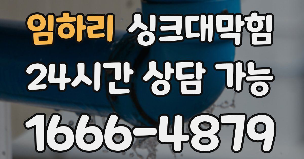 임하리 싱크대 뚫기