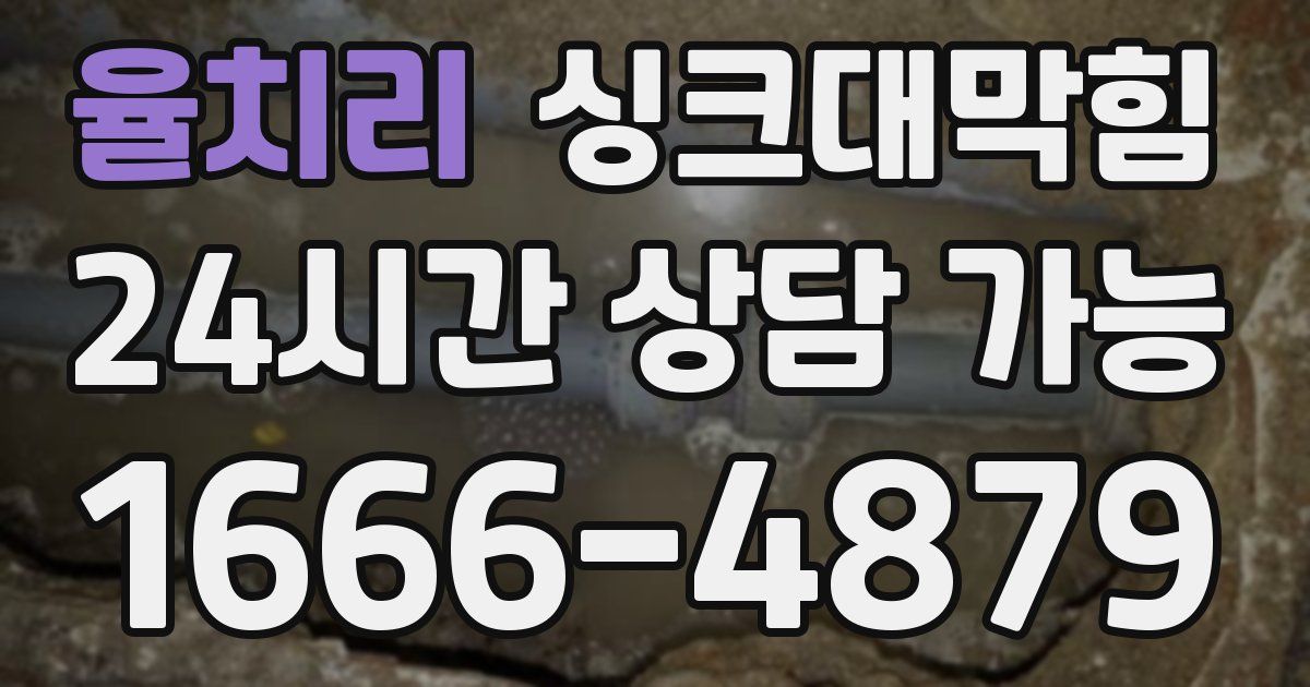 율치리 싱크대 뚫기