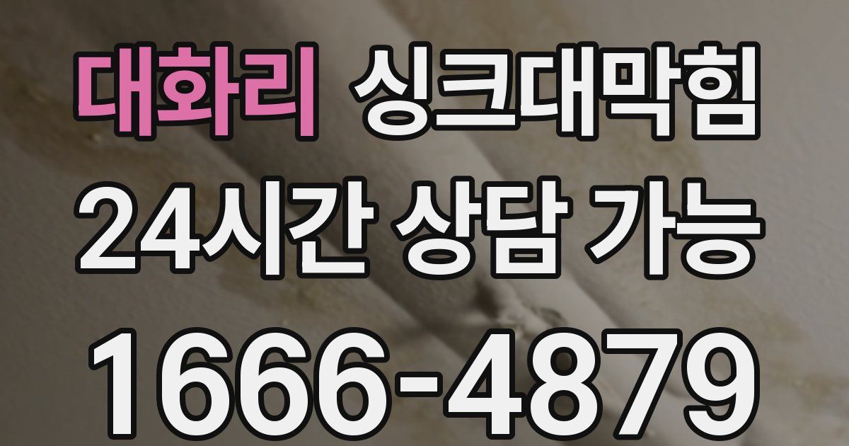 대화리 싱크대 뚫기