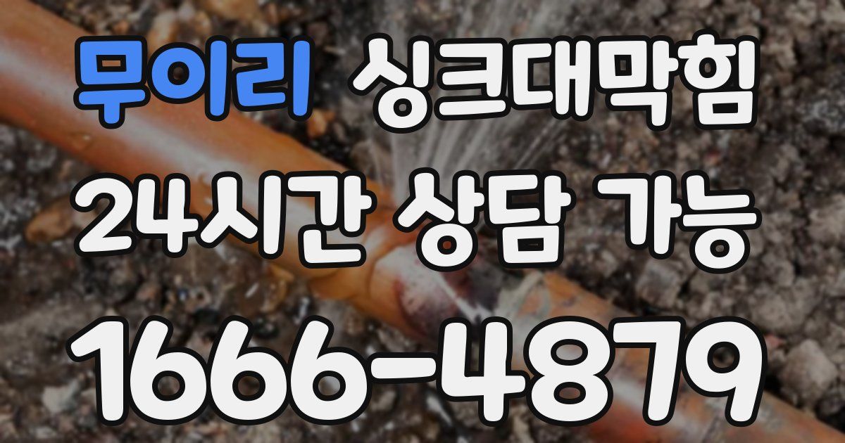 무이리 싱크대 뚫기