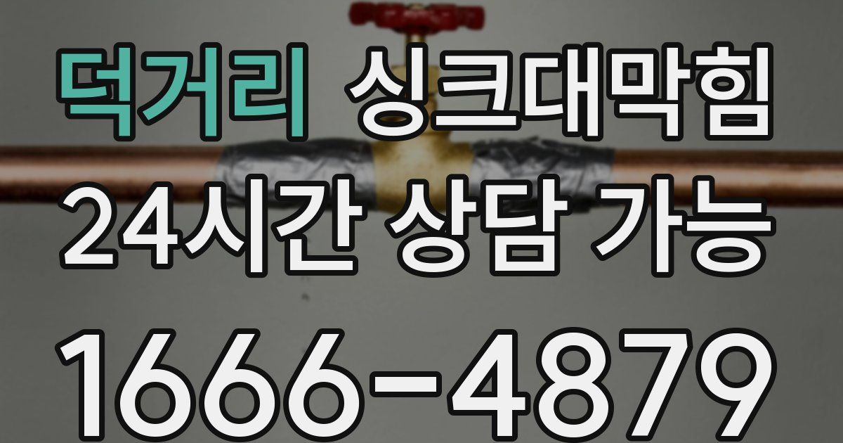 덕거리 싱크대 뚫기