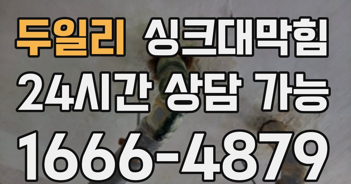두일리 싱크대 뚫기