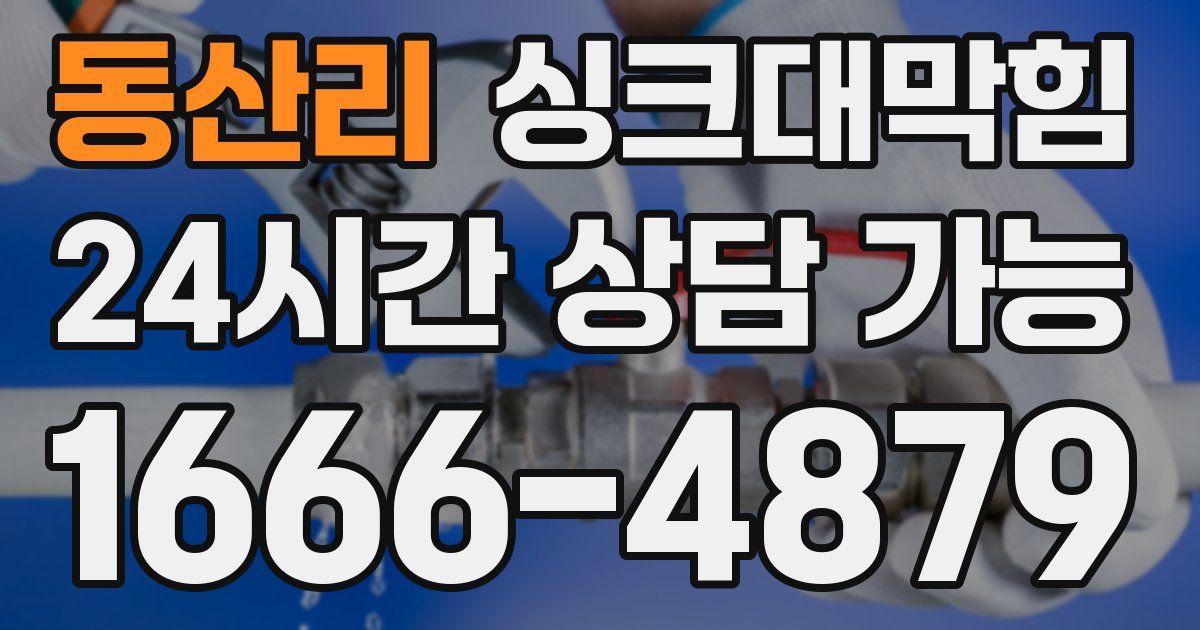 동산리 싱크대 뚫기