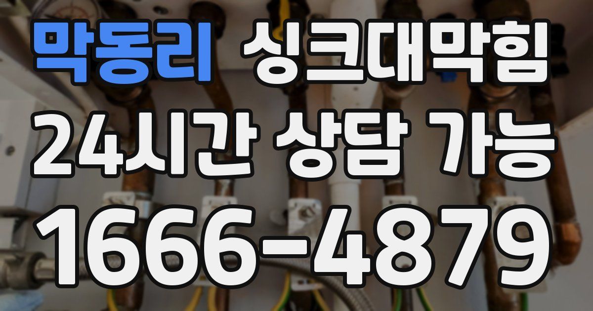 막동리 싱크대 뚫기