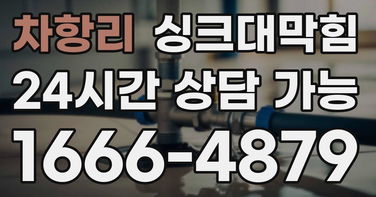 차항리 싱크대 뚫기