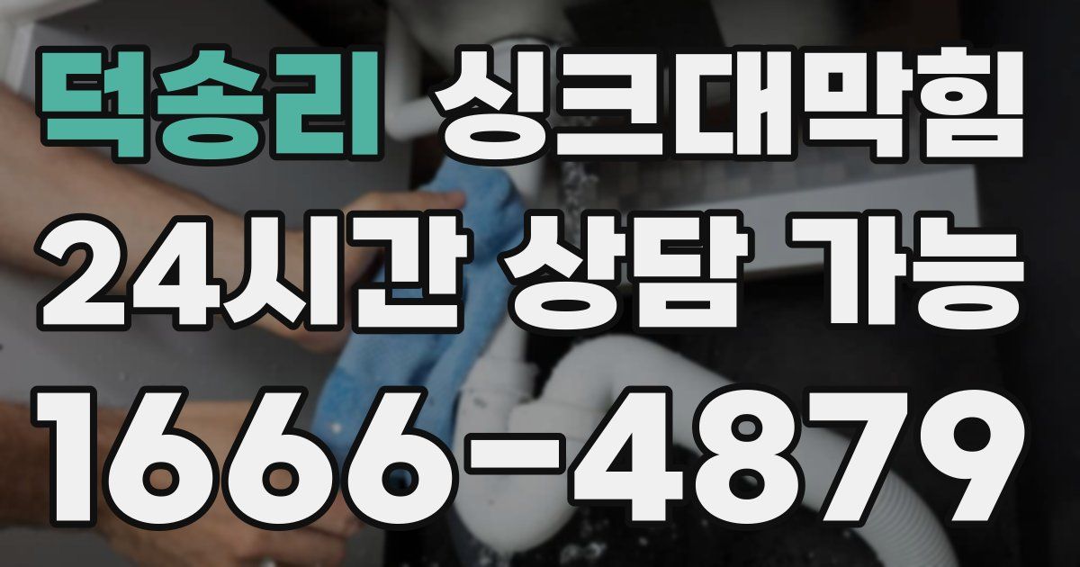 덕송리 싱크대 뚫기