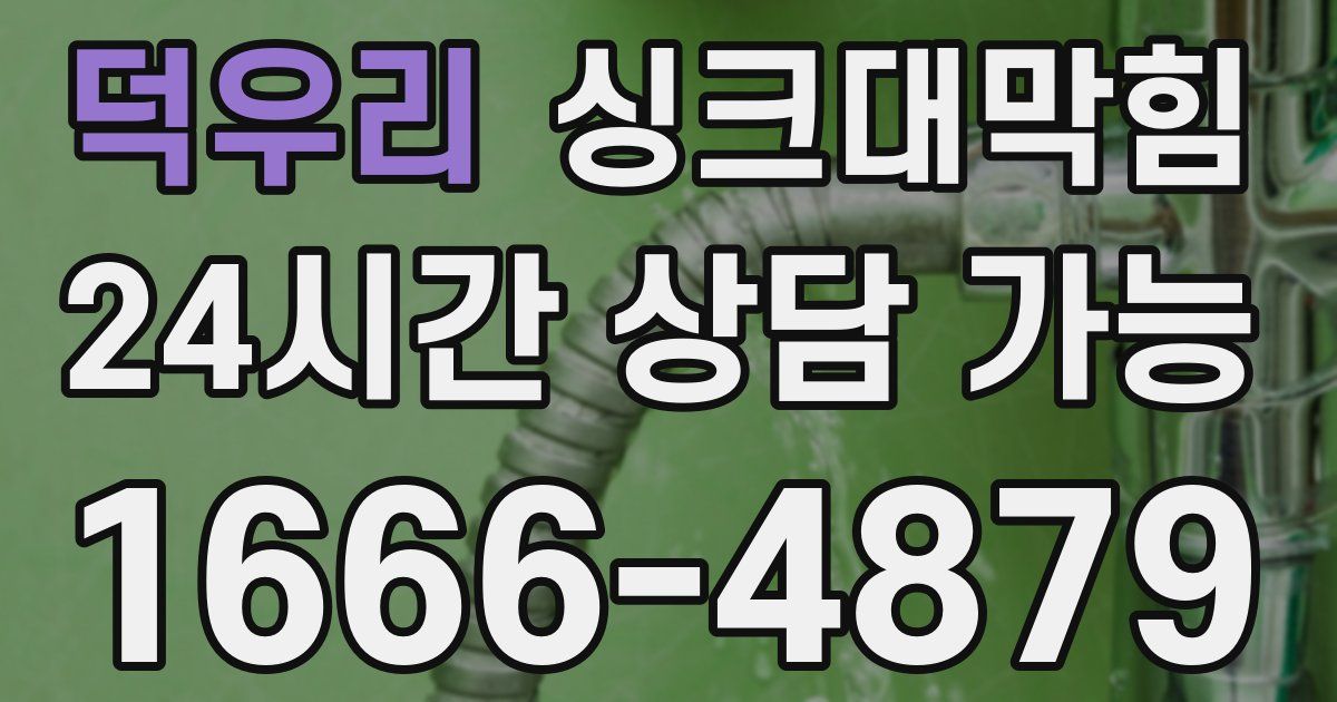 덕우리 싱크대 뚫기