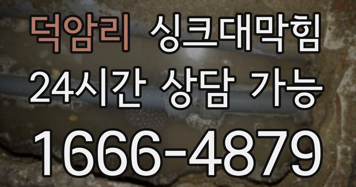 덕암리 싱크대 뚫기