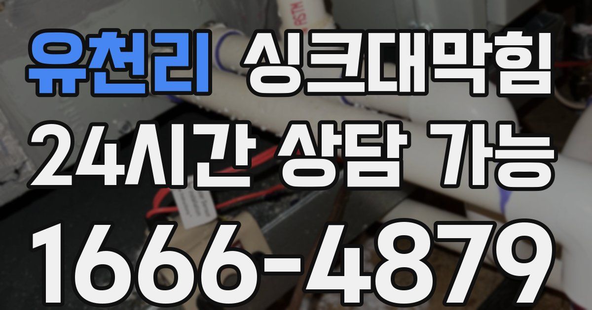 유천리 싱크대 뚫기