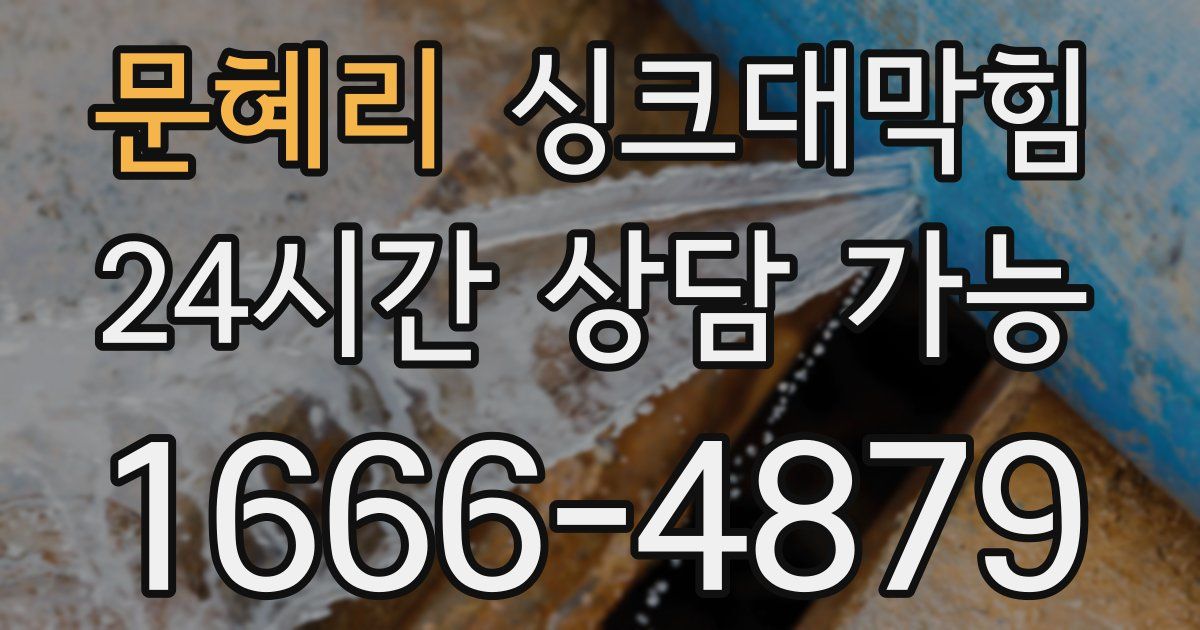 문혜리 싱크대 뚫기