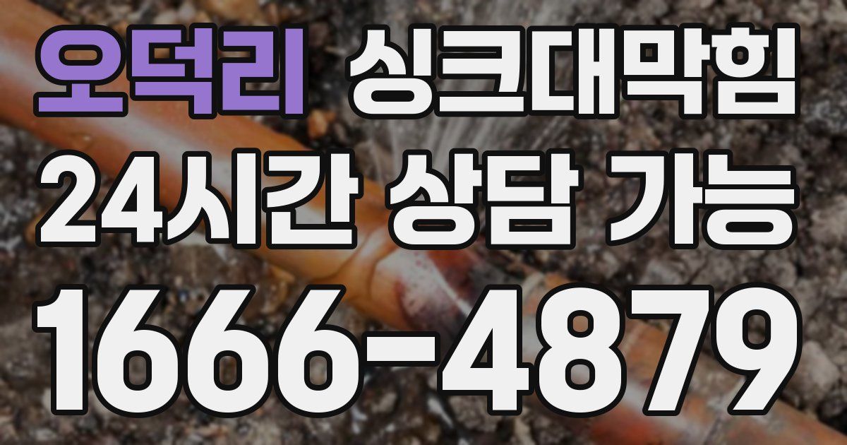 오덕리 싱크대 뚫기