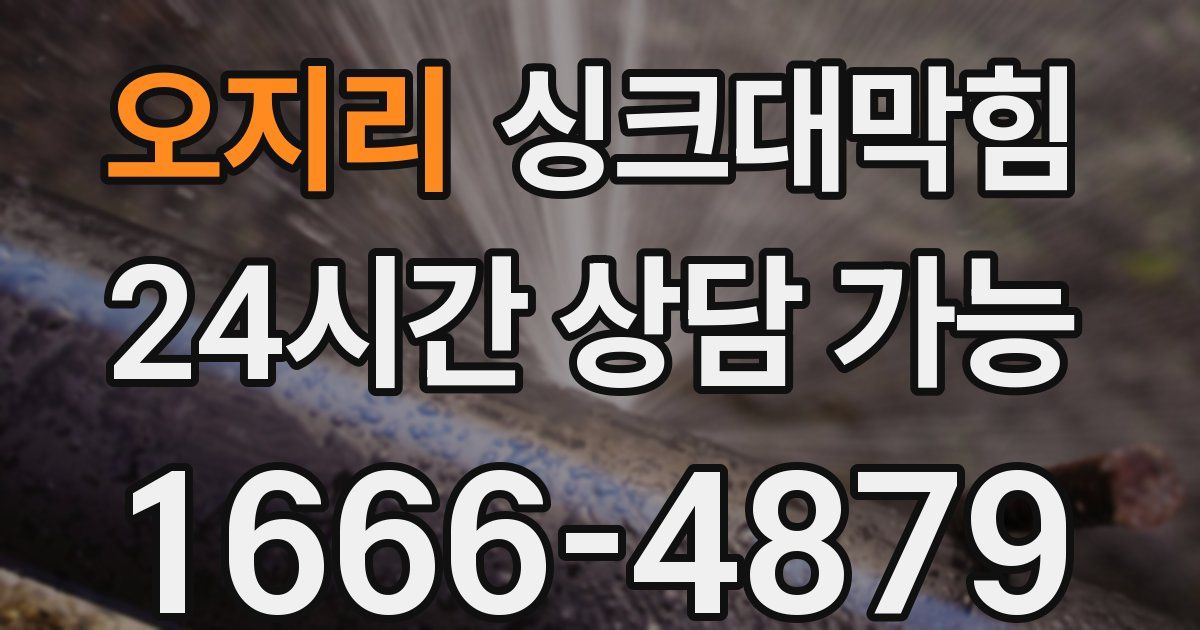 오지리 싱크대 뚫기