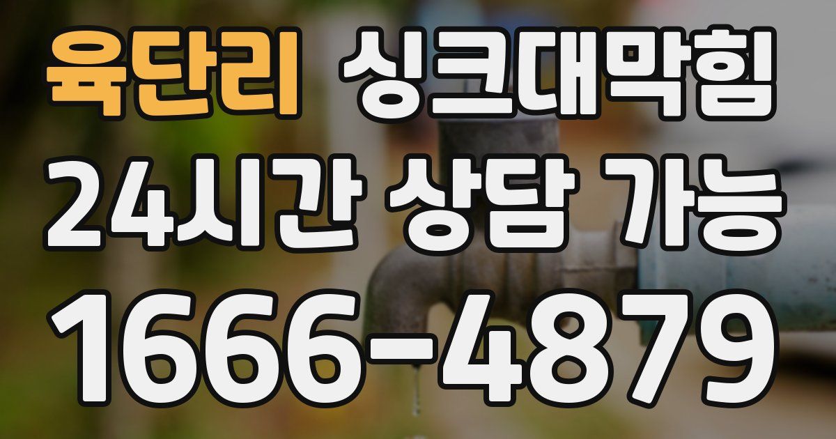 육단리 싱크대 뚫기