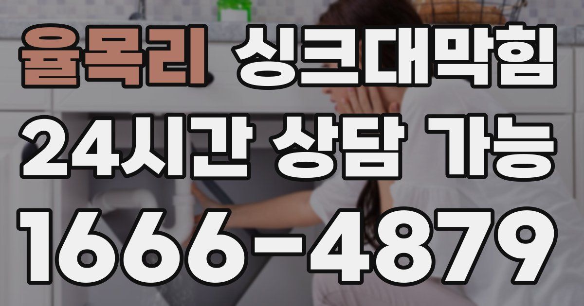 율목리 싱크대 뚫기
