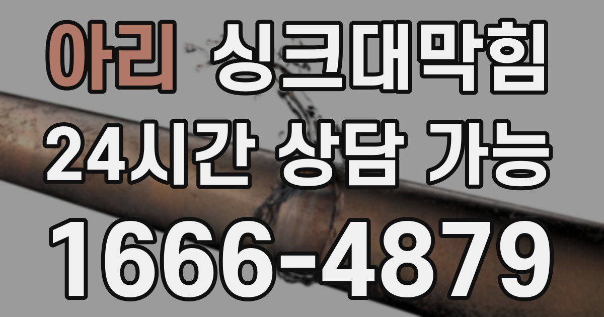 아리 싱크대 뚫기