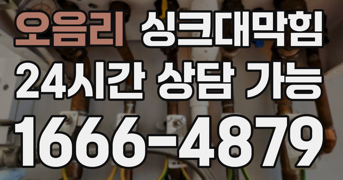 오음리 싱크대 뚫기