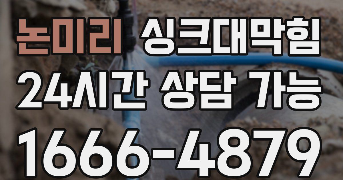논미리 싱크대 뚫기