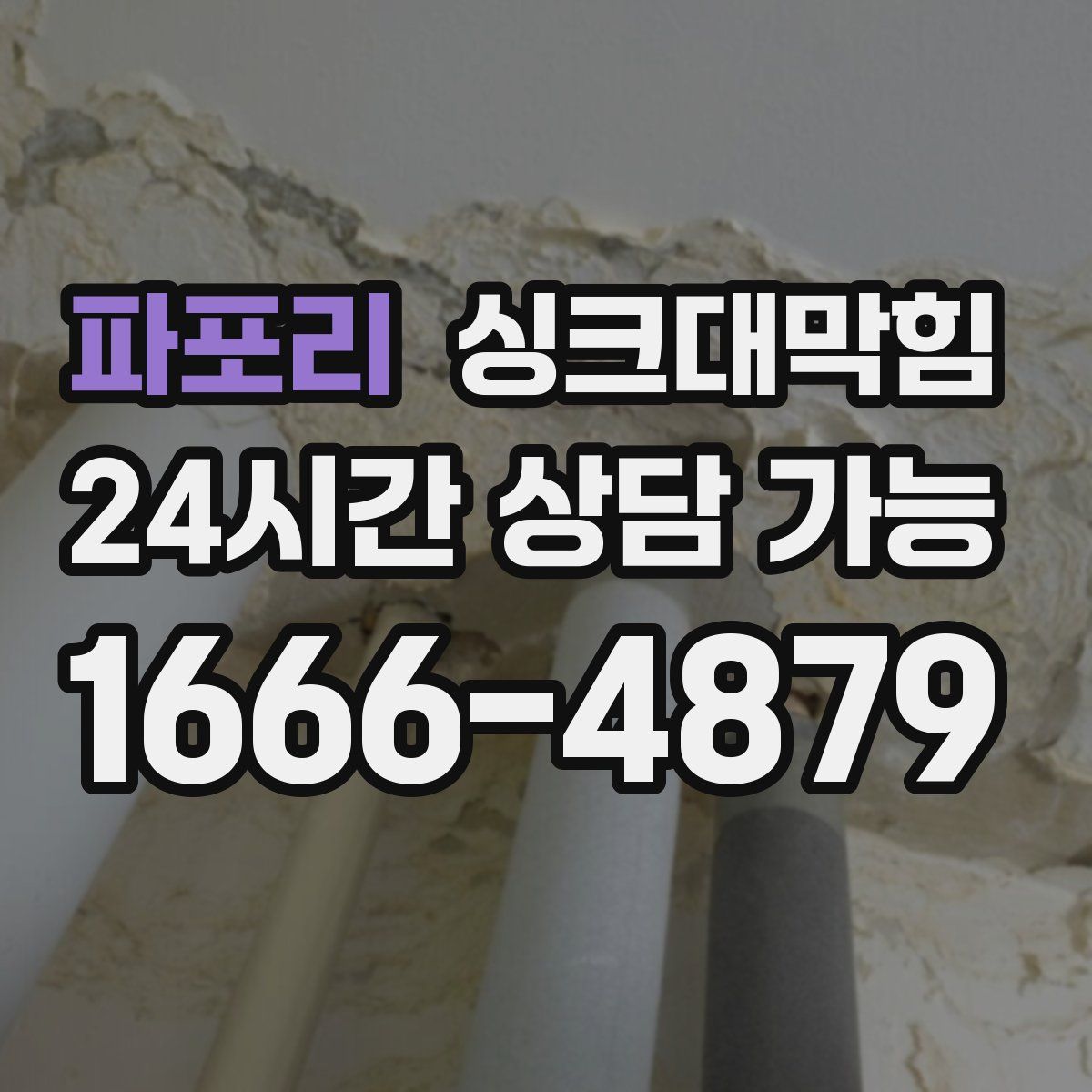 파포리 싱크대막힘