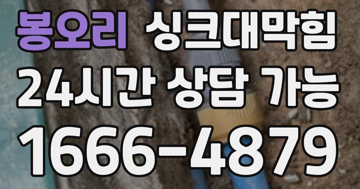 봉오리 싱크대 뚫기