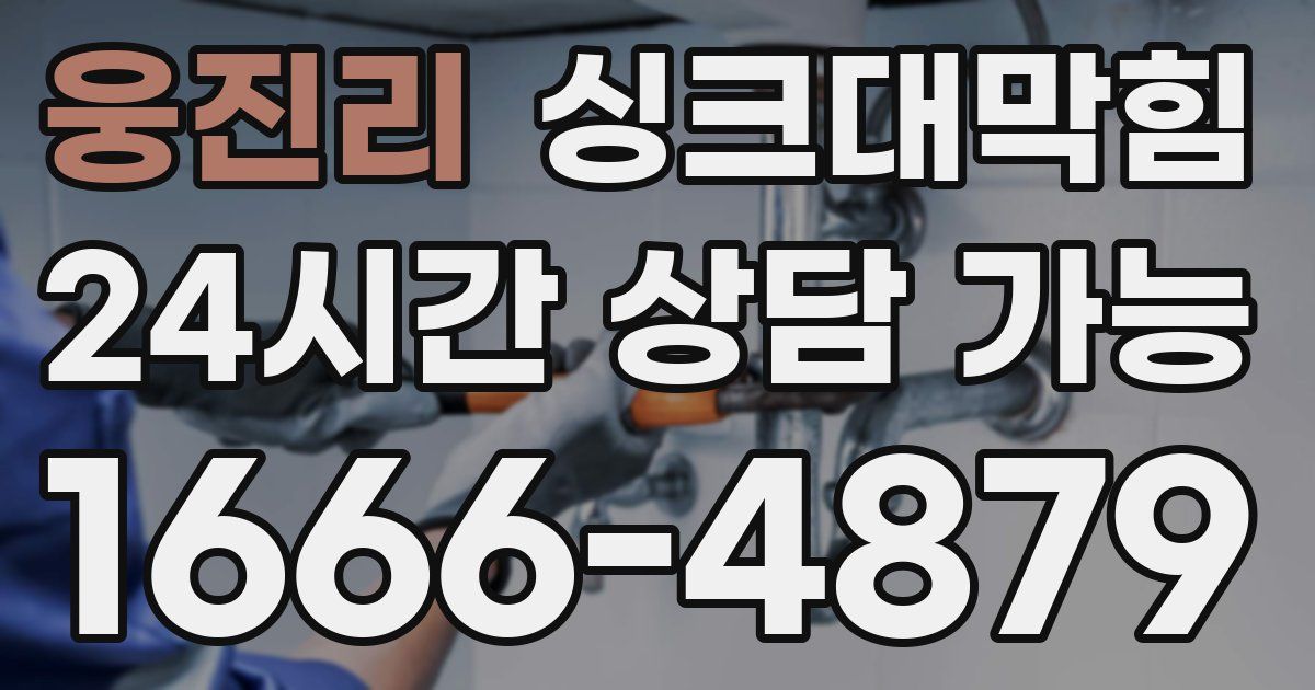 웅진리 싱크대 뚫기