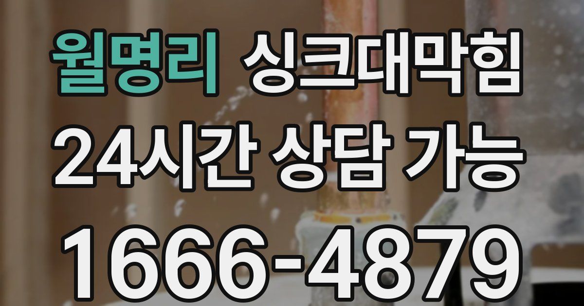 월명리 싱크대 뚫기