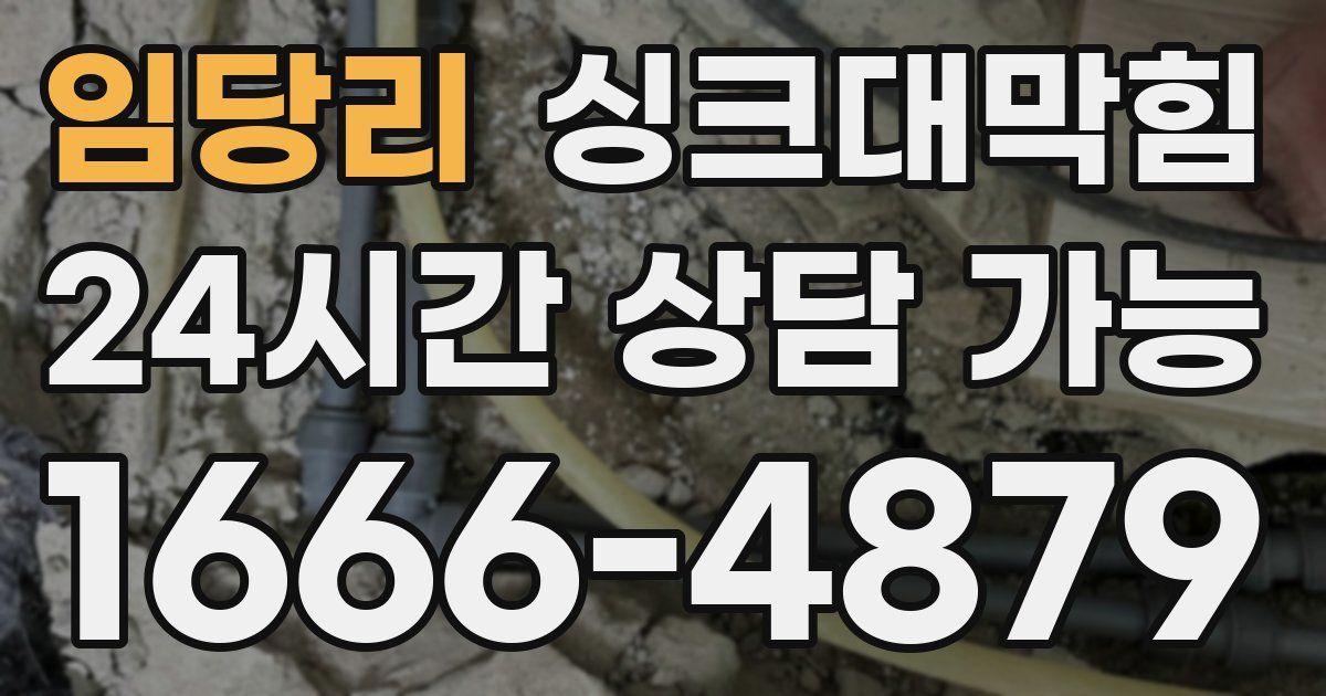 임당리 싱크대 뚫기