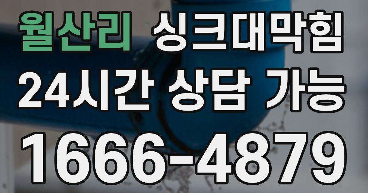 월산리 싱크대 뚫기